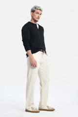 Cream Straight Fit Chinos