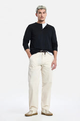 Cream Straight Fit Chinos